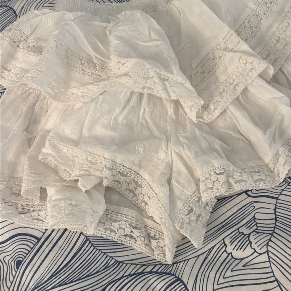 American Eagle Outfitters White Ruffled Skort in Size S - Picture 4 of 5